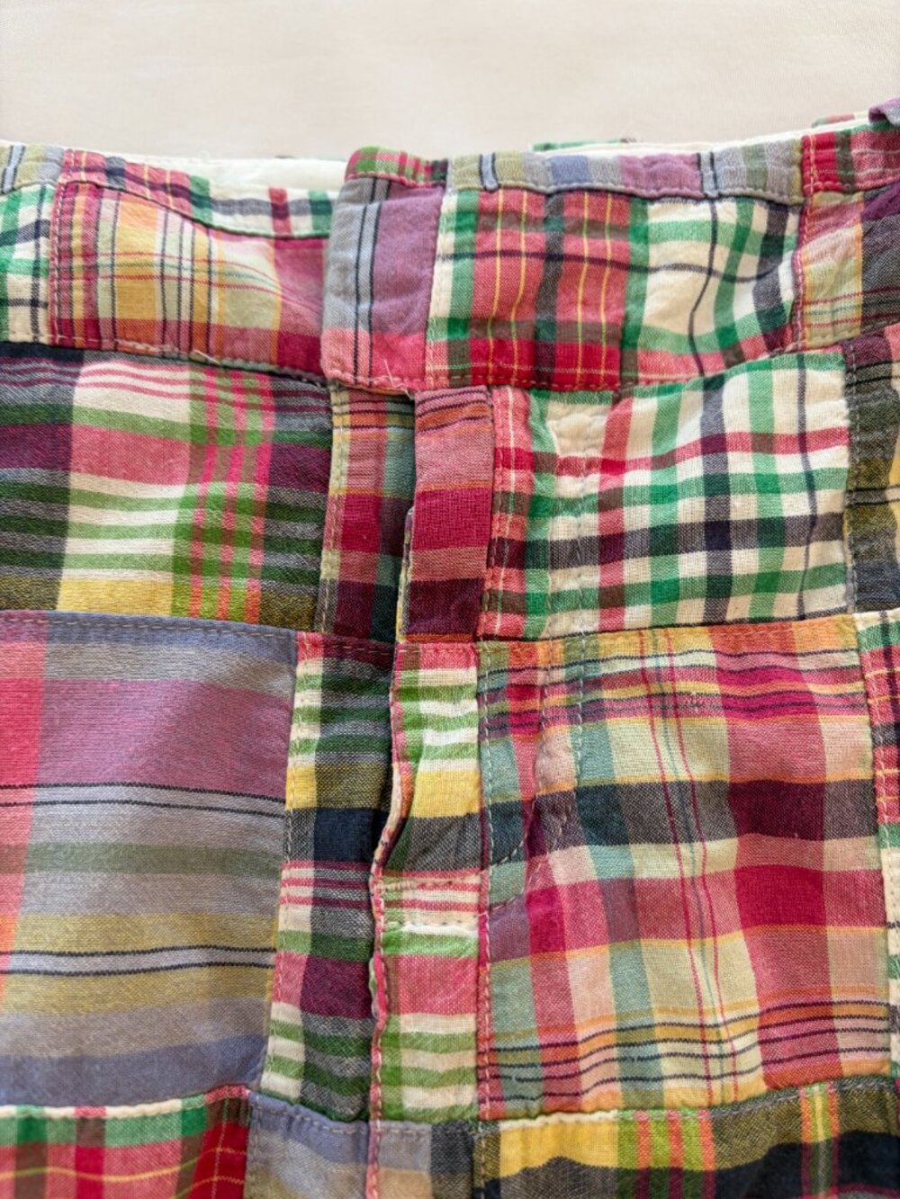 Tommy Hilfiger Madras Plaid Patchwork Mini Skirt Size 2 - Picture 4 of 9